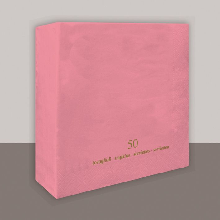 Tovagliolo Rosa Schocking 2 veli 40x40 cm - Tirolix
