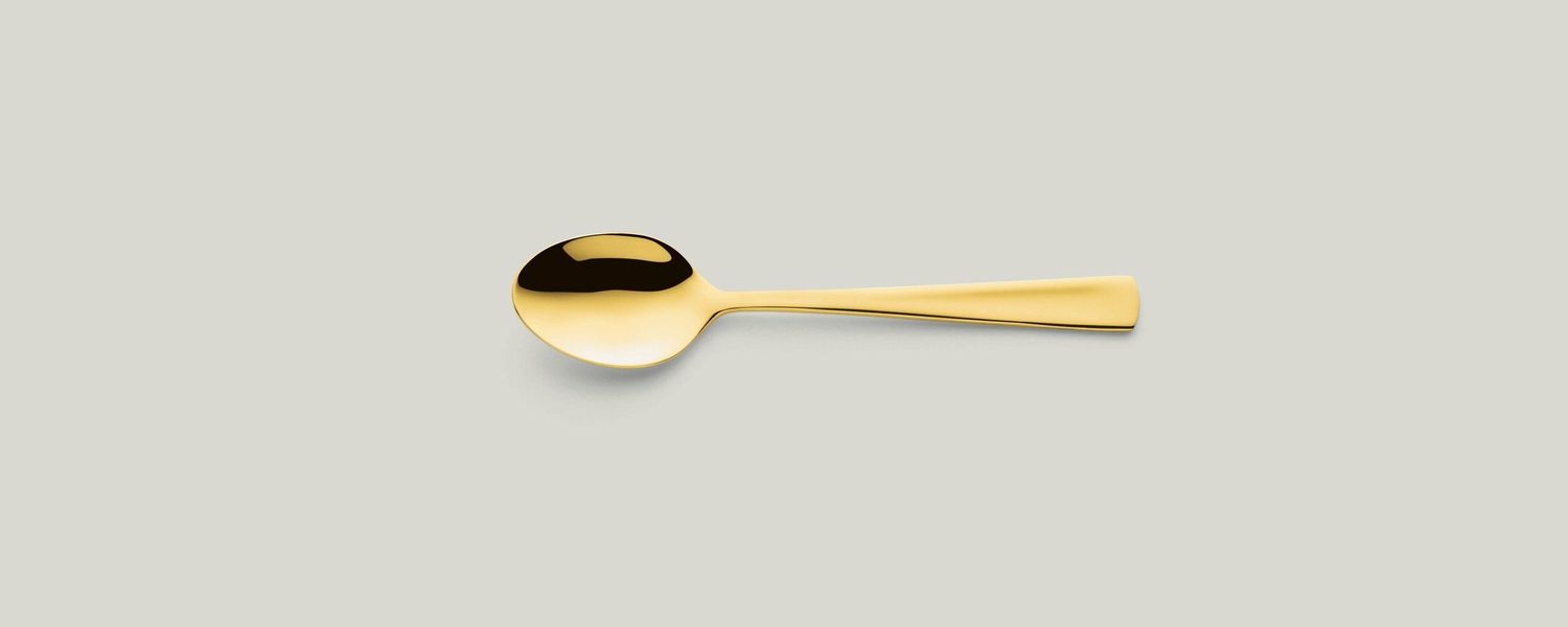 Amefa - Cucchiaio da espresso 108 mm Atlantic PVD Gold