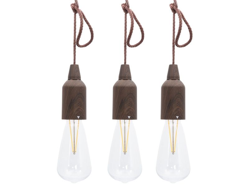 Securit - Set 3 lampade per ombrellone ricaricabili 7 x 22 cm Copenhagen