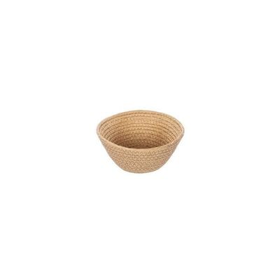 Tirolix - Cestino cosmetico in corda beige 20 x 7 cm