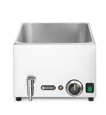 Hendi - Ranger bagno maria con rubinetto di scarico 57,6 x 33,4 cm