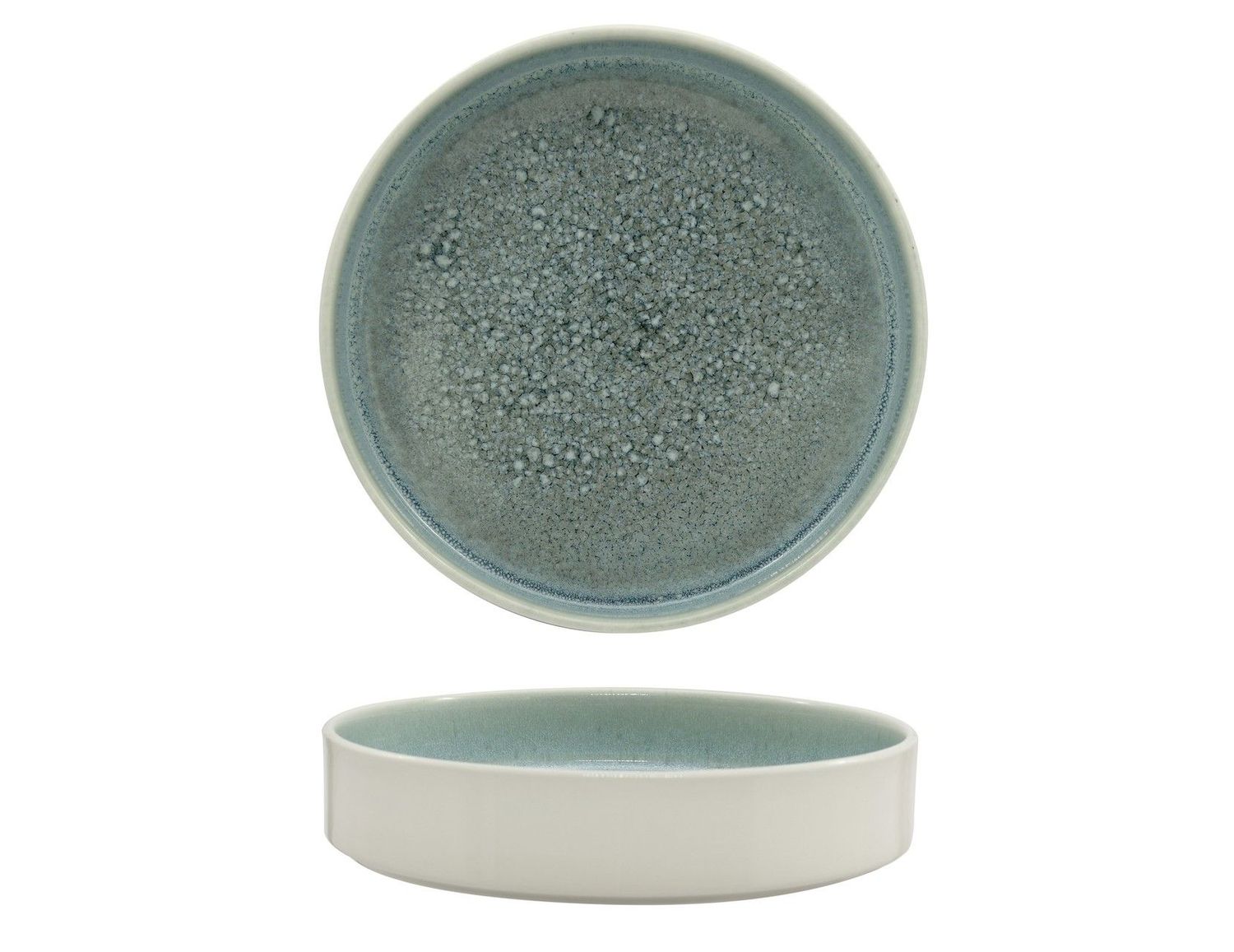 Sango Hospitality - Piatto fondo impilabile con bordo alto 20 cm Caldera Grey