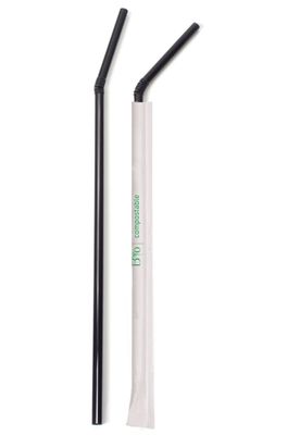 Byo - Cannuccia nera in pla imbustata 24 cm