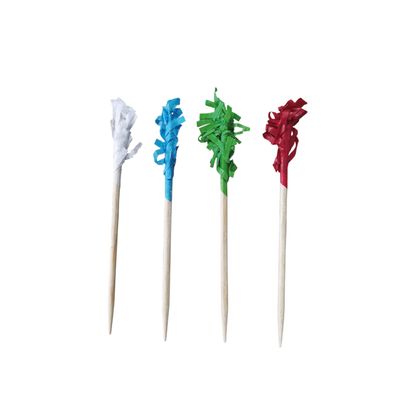 Byo - Spiedino frills colori assortiti in betulla 7 cm
