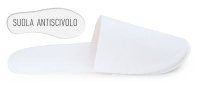 Byo - Ciabatte bianche con punta chiusa 29 cm Comfy