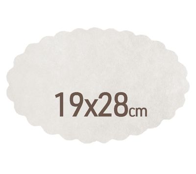 Byo - Carta fritto ovale in paglia bianca 80 gms 19 x 28 cm