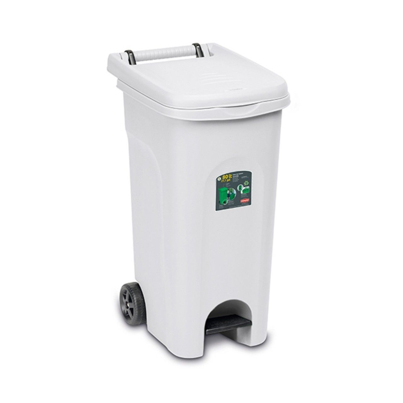 Bidone Raccolta Differenziata 80 lt Bianco Urban Eco System - Stefanplast
