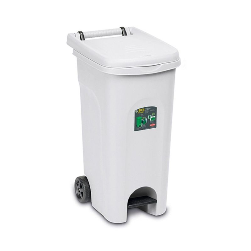 Bidone Raccolta Differenziata 80 lt Bianco Urban Eco System - Stefanplast