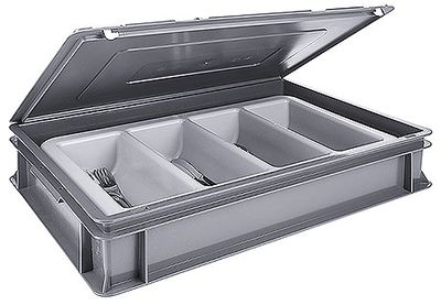 Contenitore portaposate con coperchio 60 x 40 cm - Contacto