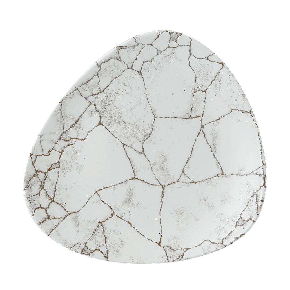 Churchill - Piatto triangolare 20,3 cm Kintsugi Agate Grey Studio Prints