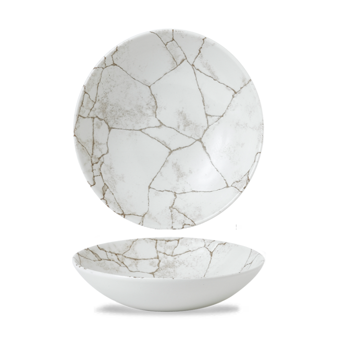 Churchill - Piatto fondo 18,2 cm Kintsugi Agate Grey Studio Prints