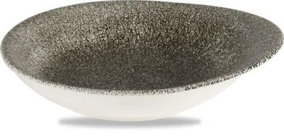 Churchill - Piatto fondo 18,5 x 16,8 cm Raku Quartz Black Studio Prints