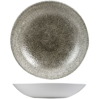 Churchill - Piatto fondo 24,8 cm Raku Quartz Black Studio Prints