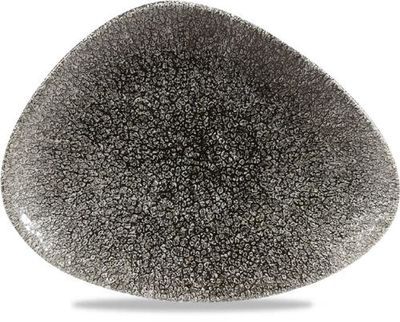 Churchill - Piatto triangolare 20 x 15 cm Raku Quartz Black Studio Prints