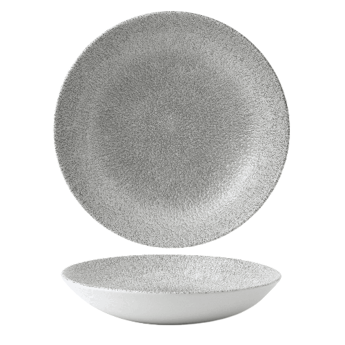Churchill - Piatto fondo 24,8 cm Raku Jasper Grey Studio Prints