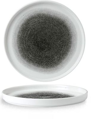 Churchill - Piatto con bordo verticale 26 cm Raku Quartz Black Studio Prints