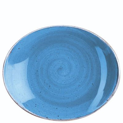 Churchill - Piatto piano ovale 19,2 x 16 cm Cornflower Blue