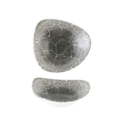 Churchill - Ciotola triangolare 23,5 cm Kintsugi Reverse Quartz Black Studio Prints