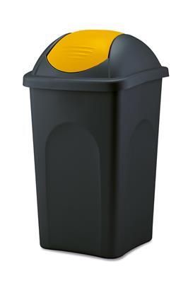 Pattumiera Raccolta Differenziata 60 lt Nero/Giallo Basculina - Stefanplast