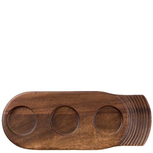 Churchill - Vassoio di servizio 3 rientranze 35,5 x 14 cm Buffet Wood