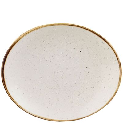 Churchill - Piatto piano ovale 19,2 x 16 cm Barley White