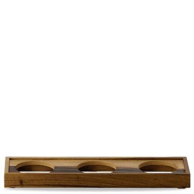 Churchill - Elemento di presentazione per 3 ciotole 44,5 x 13 x 3,9 cm  Buffetscape Wood