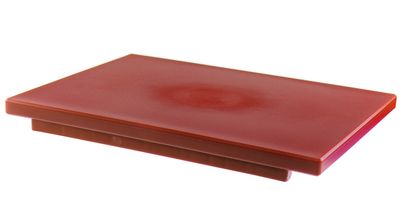 Mc - Tagliere con fermi politilene rosso 40 x 30 cm