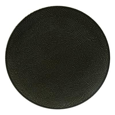 Saturnia - Piatto Piano 28 cm Segmenti Nero