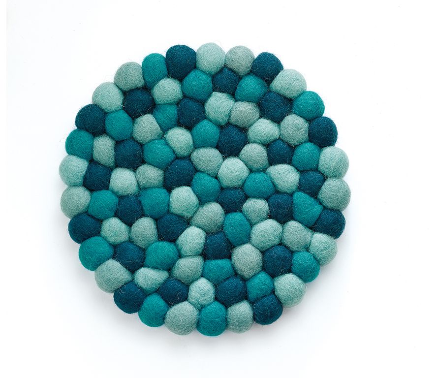 Sottopentola rotondo 21 cm Azzurro Lana - cilio