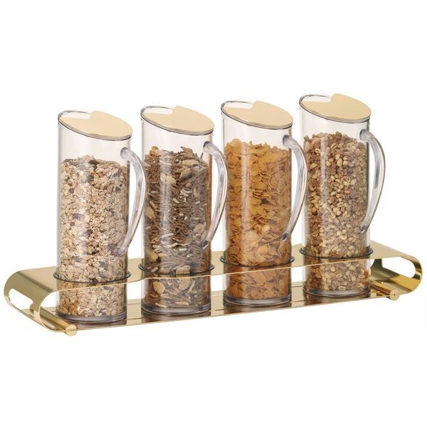 Frilich - Quattro contenitori per muesli Gold 1,5 l Unison