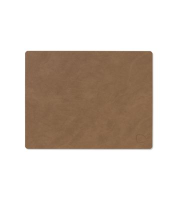 Lind DNA - Tovaglietta Nupo Square brown 26,5x34,5 cm
