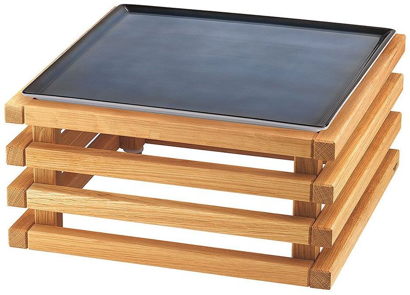 Frilich - Piatto con supporto Blu 18,3 h Raiser Oak