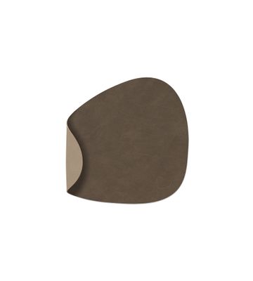 Lind DNA - Tovaglietta Double Curve Nupo caviar/Nupo clay brown 24x28 cm