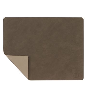 Lind DNA - Tovaglietta Double Square Nupo caviar/Nupo clay brown 35x45 cm