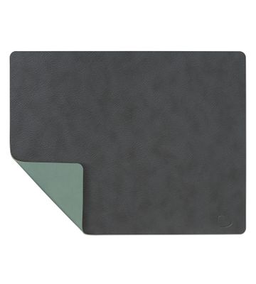 Lind DNA - Tovaglietta Double Square Cloud anthracite/Nupo pastel green 35x45 cm