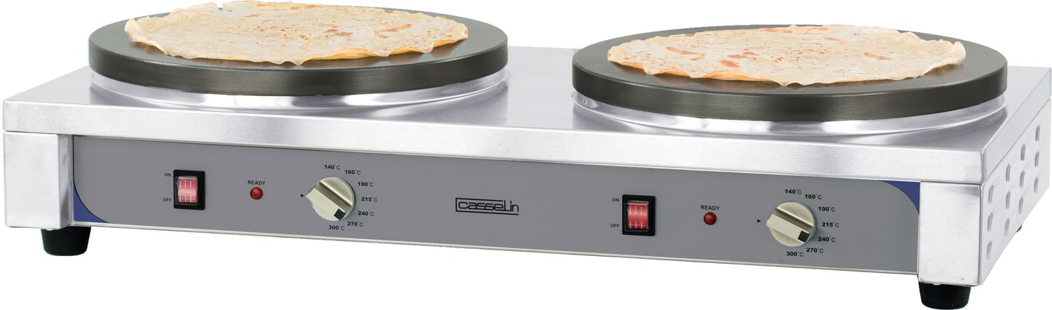 Casselin - Crepiera quadrata elettrica doppia premium 40
