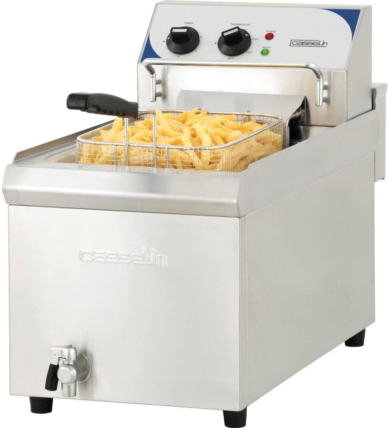 Casselin - Friggitrice elettrica da banco ad alta efficienza 10 l