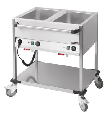 Casselin - Carrello bagnomaria 2 vasche orizzontali 2 x GN 1/1