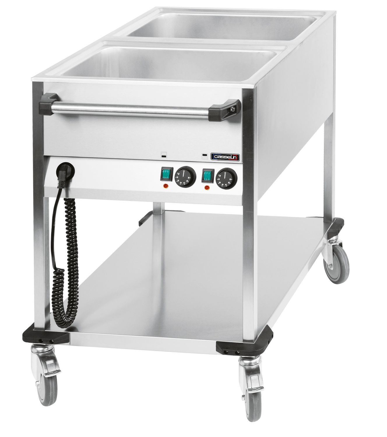 Casselin - Carrello bagnomaria 2 vasche verticali 2 x GN 1/1