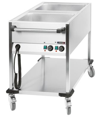 Casselin - Carrello bagnomaria 2 vasche verticali 2 x GN 1/1