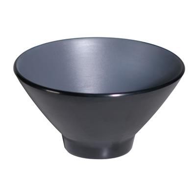 Tirolix - Coppetta Conica 20,5 cm Melamina Bicolor Grigio/Nero