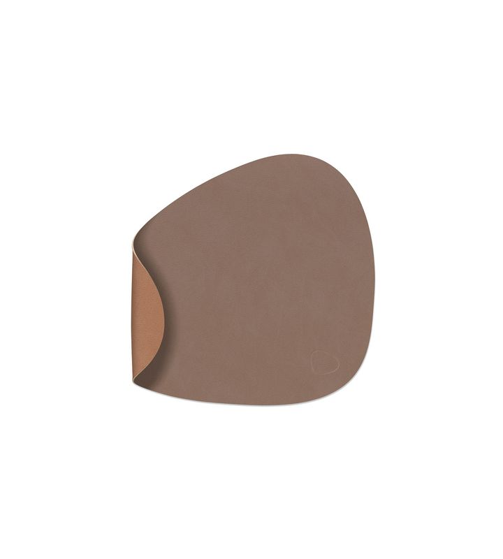 Lind DNA - Tovaglietta Double Curve Nupo Truffle/Nupo Old Rose 24x28 cm