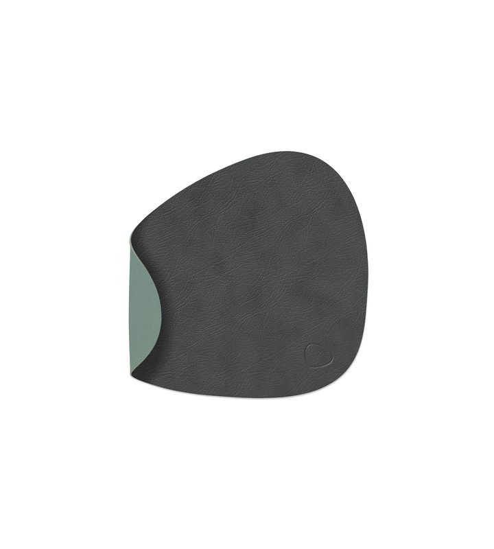 Lind DNA - Tovaglietta Double Curve Cloud anthracite/Nupo pastel green 24x28 cm