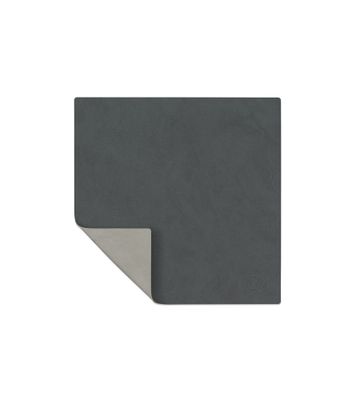 Lind DNA - Tovaglietta Double Square Nupo anthracite/Nupo light grey 28x28 cm