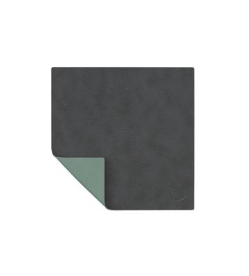 Lind DNA - Tovaglietta Double Square Cloud anthracite/Nupo pastel green 28x28 cm