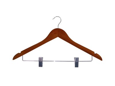 Corby - Gruccia con clip legno scuro Burlington