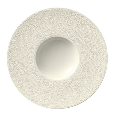 Degrenne - Piatto fondo gourmet 28 cm Collection L Couture Avorio