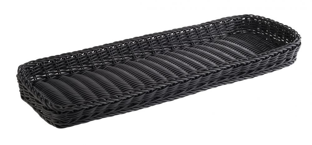 APS - Cesto rettangolare &quot;Profi Line&quot; 20 x 60 cm Nero