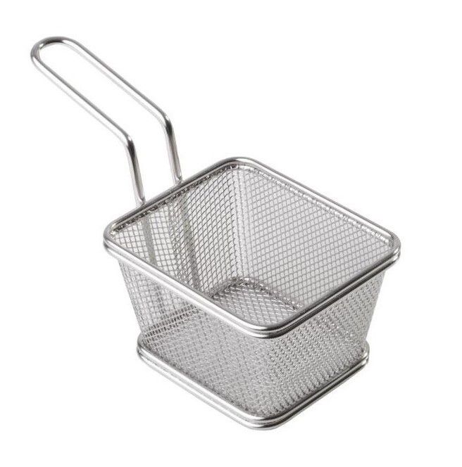 APS - Cestino per frittura &quot;Snackholder&quot; 8,5 x 10 cm Argento