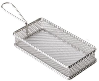 APS - Cestino per frittura &quot;Snackholder&quot; 10,5 x 21,5 cm Argento